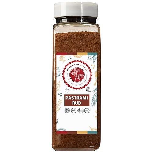 Pastrami Rub Seasoning by International Spice, Pastrami Spice Seasoning for Smoked Meat, Chicken, and Salmon, Gourmet Kitchen Spice, Cooking Gifts