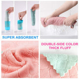 QURIPE 10-Pack Microfiber Cleaning Cloth Dish Towels, Double-Sided Dish Drying Towels?Reusable Household Cleaning Cloths for House Furniture Table