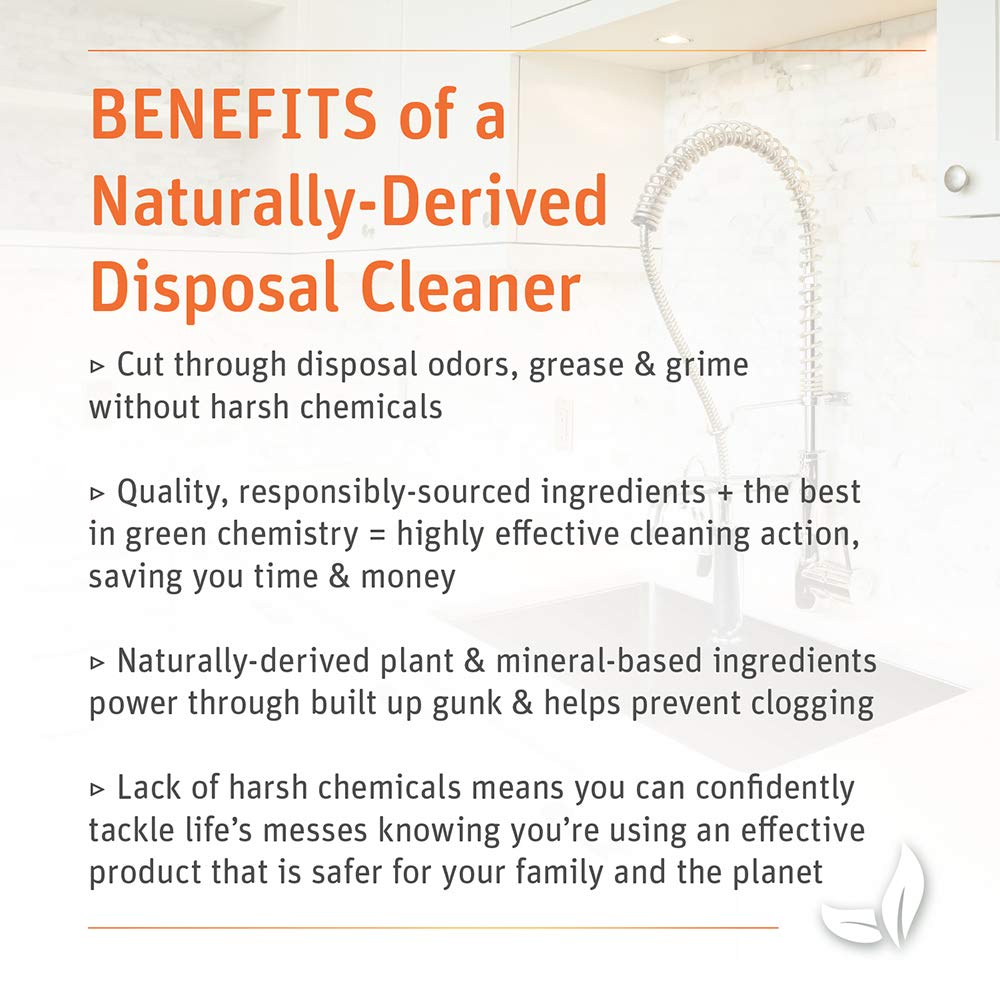 Grab Green Naturally-Derived, Mineral-Based Disposal Cleaner & Freshener Pods, Red Pear with Magnolia, 12 Pods (4-Pack)