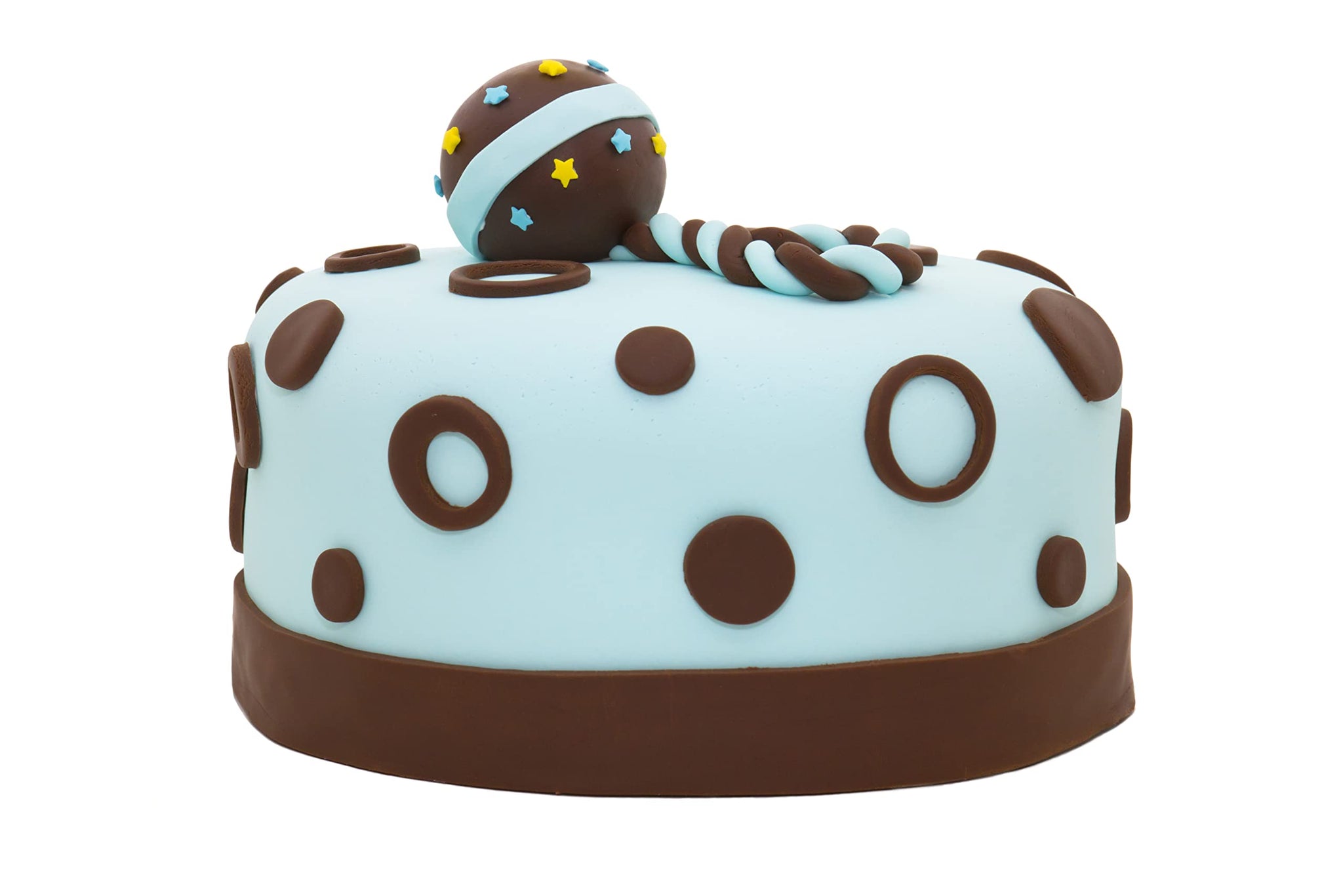 Bakerpan Premium Rolled Brown Fondant for Cake Decorating - 1 Pound, Chocolate Flavor (Made in USA)