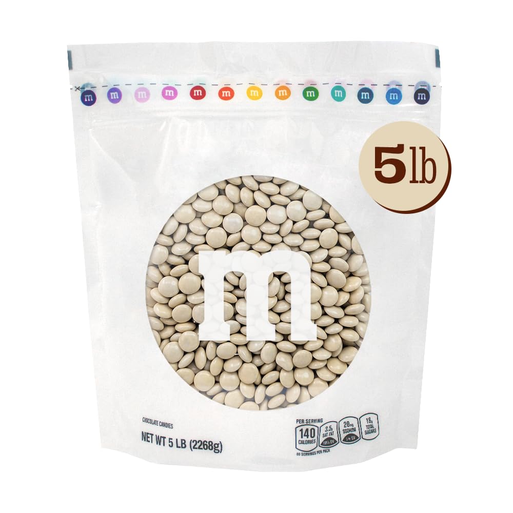 M&M'S Cream Milk Chocolate Candy, 5 lb Bulk Resealable Bag