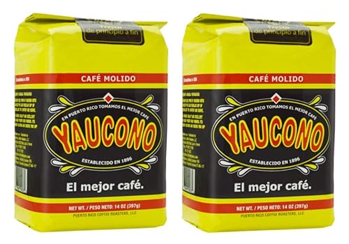 Yaucono Coffee Medium Roast Ground, Arabica, 14 Ounce (Pack of 2)