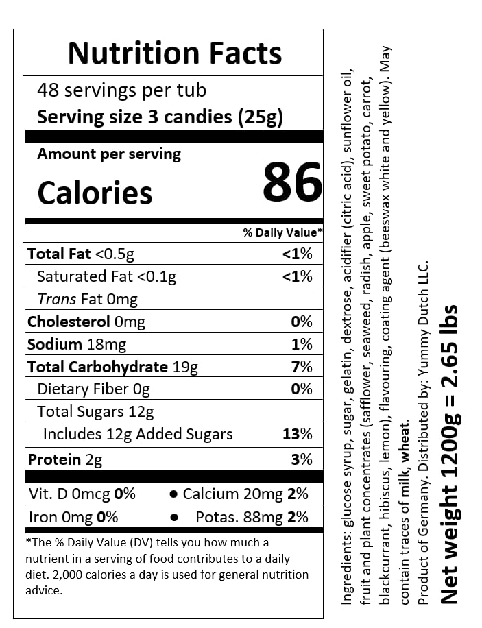 Haribo Kinder-Schnuller, Tub