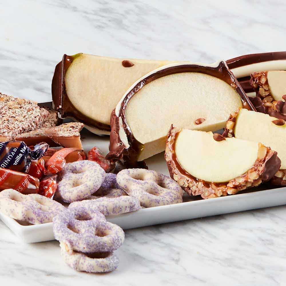 Mrs Prindables Gourmet Chocolate Covered Caramel Apples Candy Gift Basket