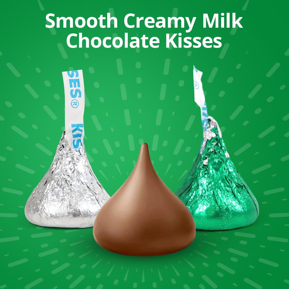 St Patrick's Day Silver and Green Chocolate Bulk Pack 2 Pound, Milk Chocolate for Family Gatherings or Holiday Parties, Delicious Green Candy