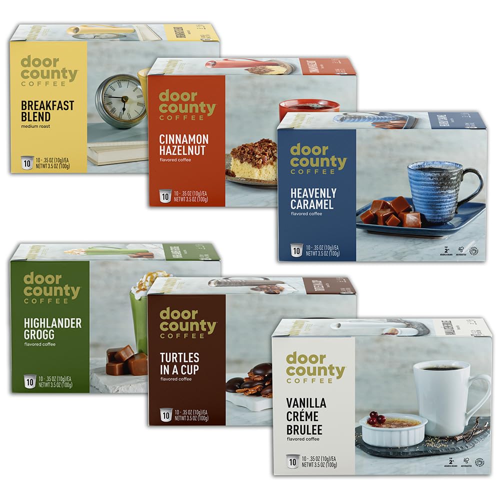 Door County Coffee - Single-Serve Cups for Keurig Brewers - Variety Pack (60 count)