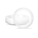 PLASTICPRO 7'' inch Premium Crystal Clear Disposable Plastic Party Plate Pack of 40