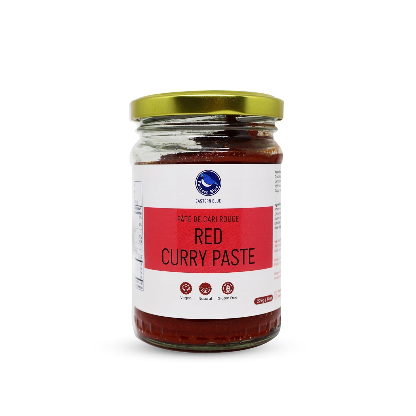 Thai Red Curry Paste 8 Oz | Vegan, Gluten Free & Nut Free | Authentic Eastern Blue Thai Curry Paste for Tasty Dishes and Curries | 227g
