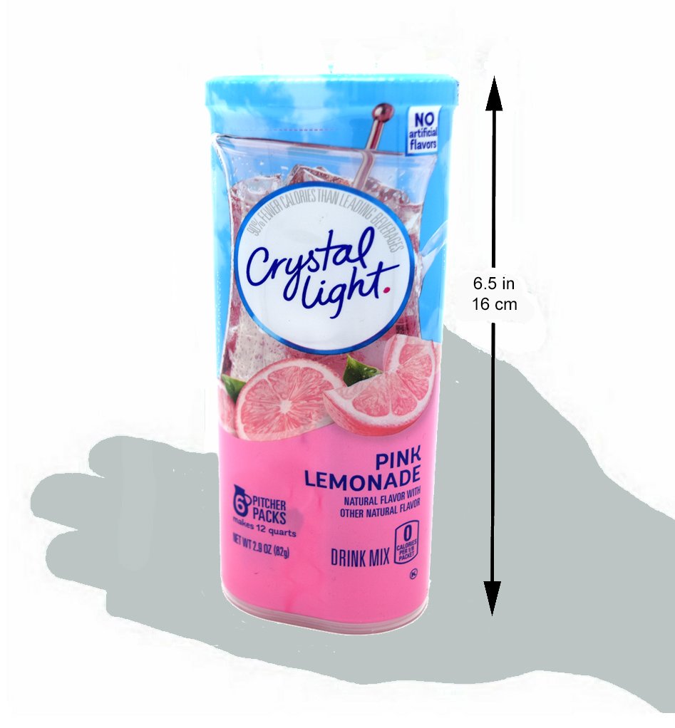 Crystal Light Pink Lemonade Drink Mix, 12-Quart 2.9-Ounce Canister (Pack Of 8)