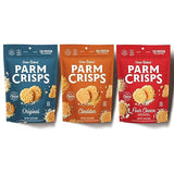 ParmCrisps Cheese Variety Pack, Made Simply with 100% REAL Cheese | Original Parmesan, Cheddar, Four Cheese | Healthy Keto Snacks, Low Carb, High