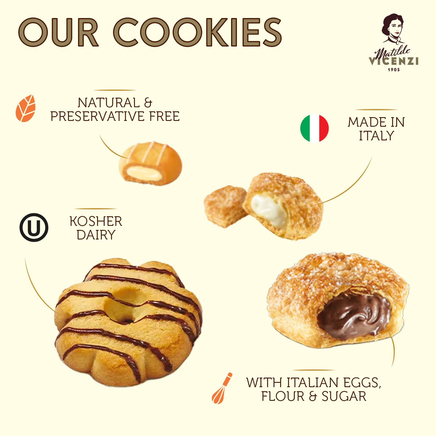 Matilde Vicenzi Verona Gift Tin - Assortment of Italian Pastries and Cookies - Gourmet Gifts for Father's Day, Birthday and Every Special Occasion