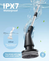 Leebein Electric Spin Scrubber, 2026 Upgraded Cordless Cleaning Brush Bathroom Scrubber, IPX7 Waterproof Electric Scrubber with 7 Brush Heads