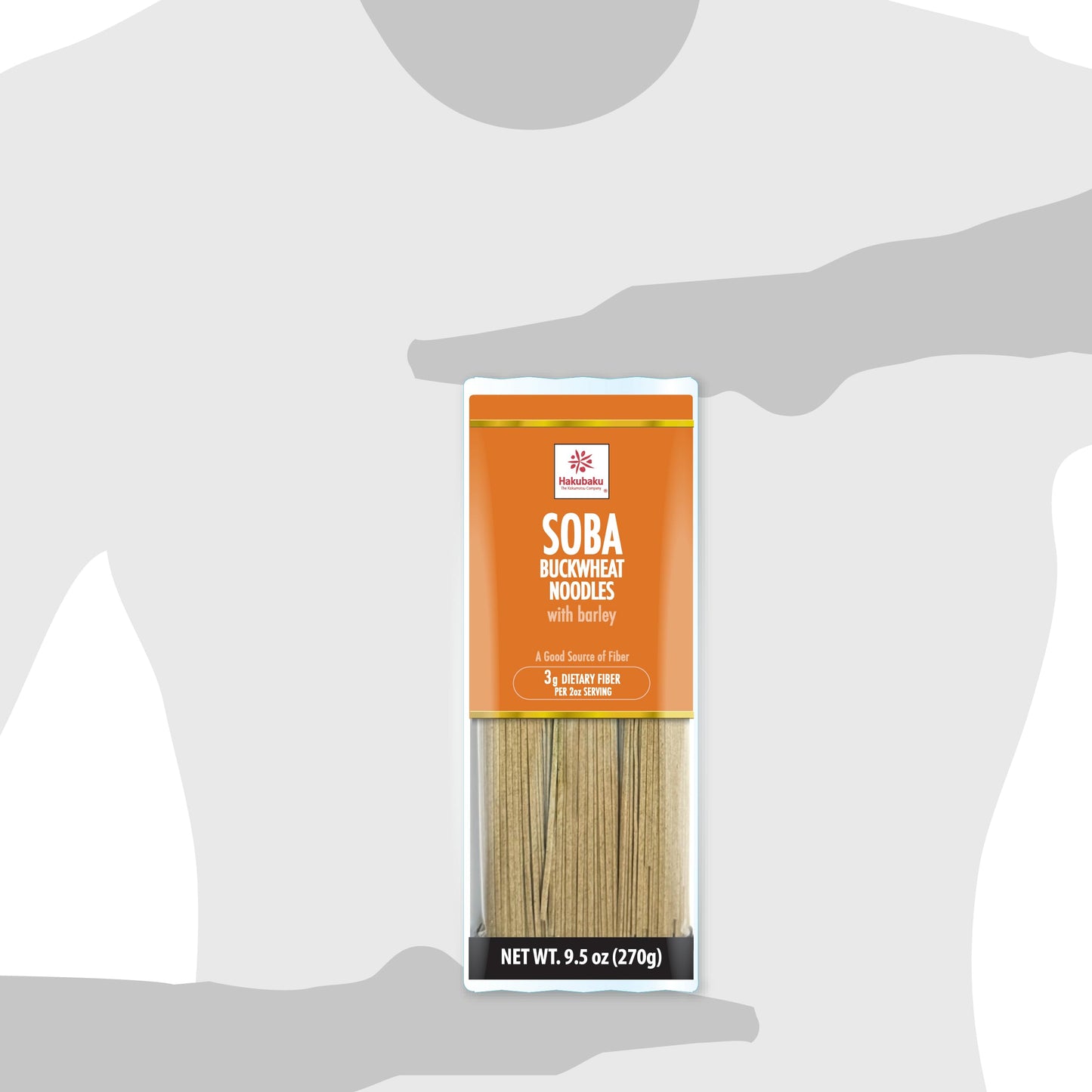 Hakubaku SOBA BUCKWHEAT NOODLES with barley 9.5 oz 3-PACK