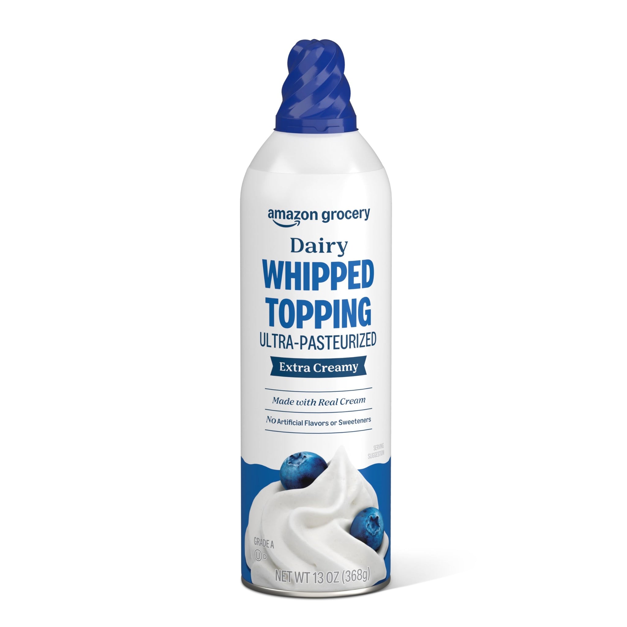 Amazon Grocery, Extra Creamy Ultra Pasteurized Dairy Whipped Topping, 13 Oz