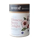 Herbal Tea Cellar Hibiscus Berry Delight - Premium Full-Leaf Organic Hibiscus & Blueberry Herbal Tea | Bright, Fruity & Rich in Antioxidants |