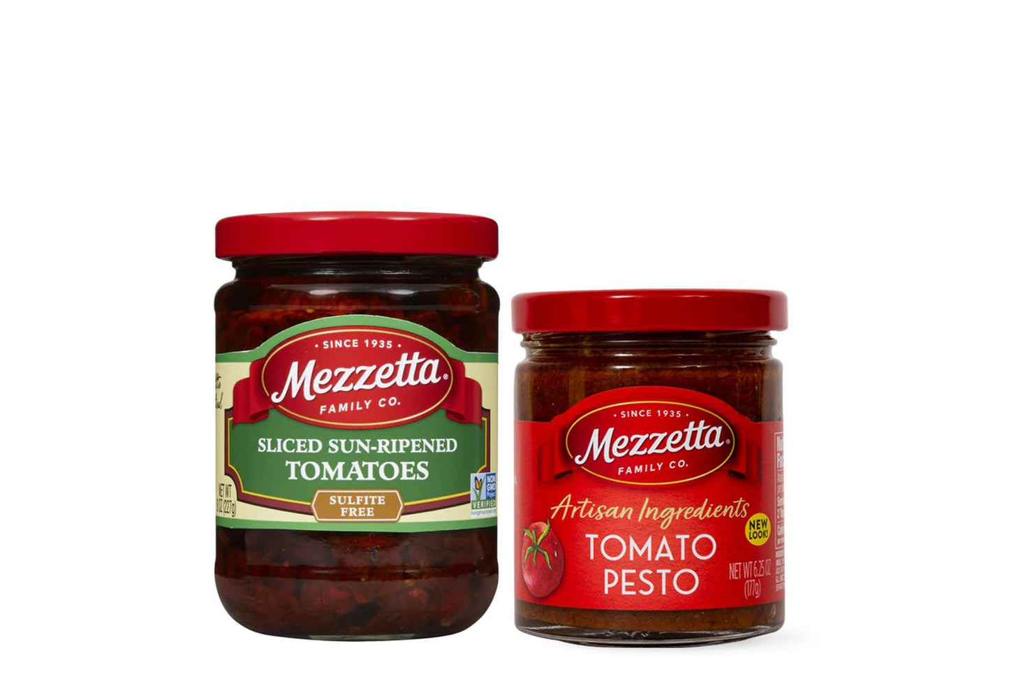 Mezzetta Mediterranean Foodie Variety Pack - Indcludes: Tomato Pesto & Sun-Ripened Dried Tomatoes - Gluten Free, Keto, Sulfite Free - No Artificial