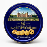 Heavenly Bites Danish Style Butter Cookies in Metal Tin 12 Ounce