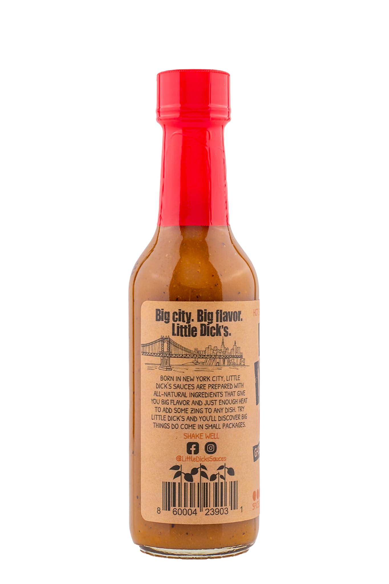Ghost Pepper Pear Hot Sauce By Little Dick's, Fiery Hot Sauce Made With Flavors of Pear, Ghost Pepper & Mustard, Made With All Natural Ingredients, 5