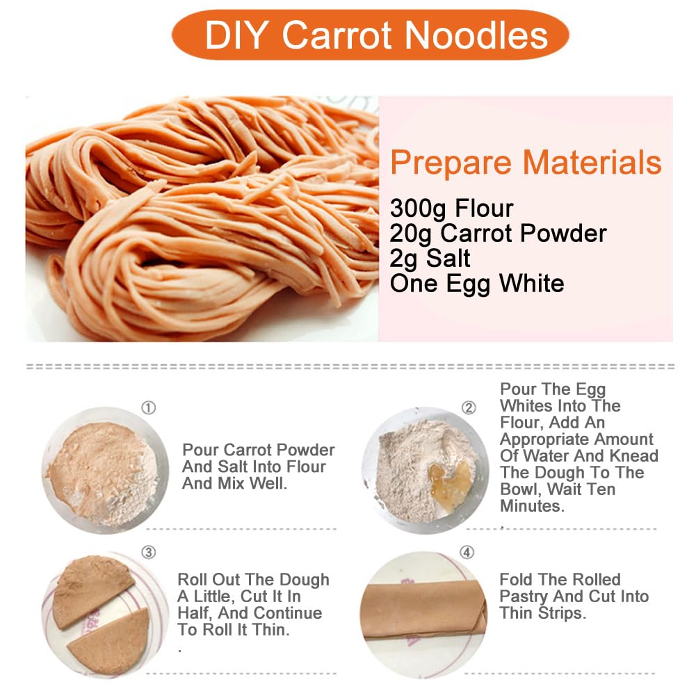Plant Gift 100% Pure Carrot Powder Powder ???? Natural Carrot Flour, Great Flavor for Drinks, Smoothie, Yogurt, Baking, cookies and Beverages, Non-GMO