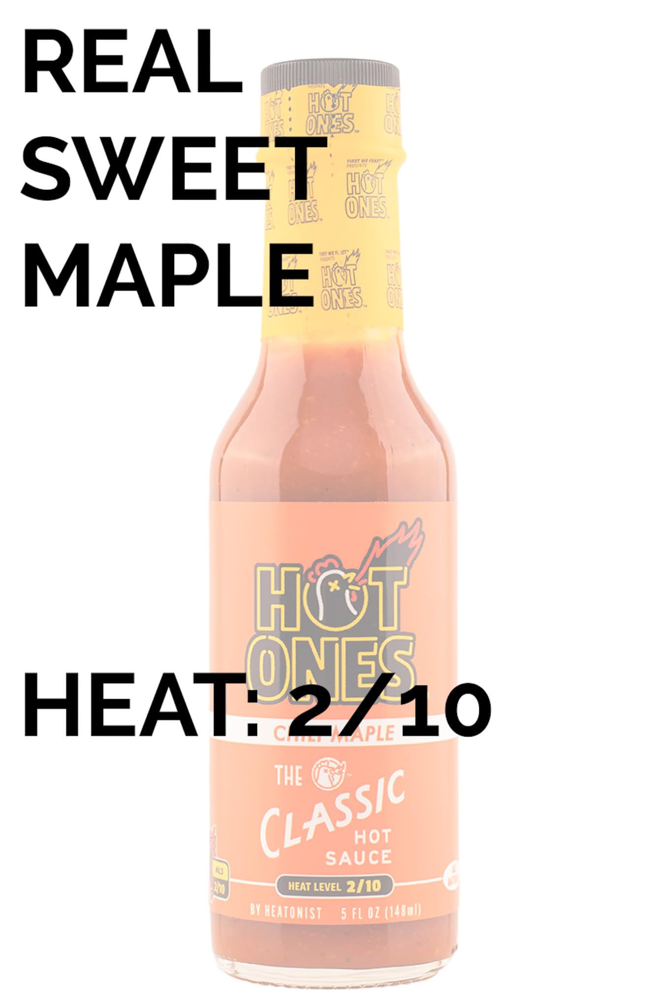 Hot Ones The Classic Chili Maple Made With Natural Ingredients & Flavors From Chili Peppers & Maple Syrup, 5 fl oz Bottle (1-Pack)