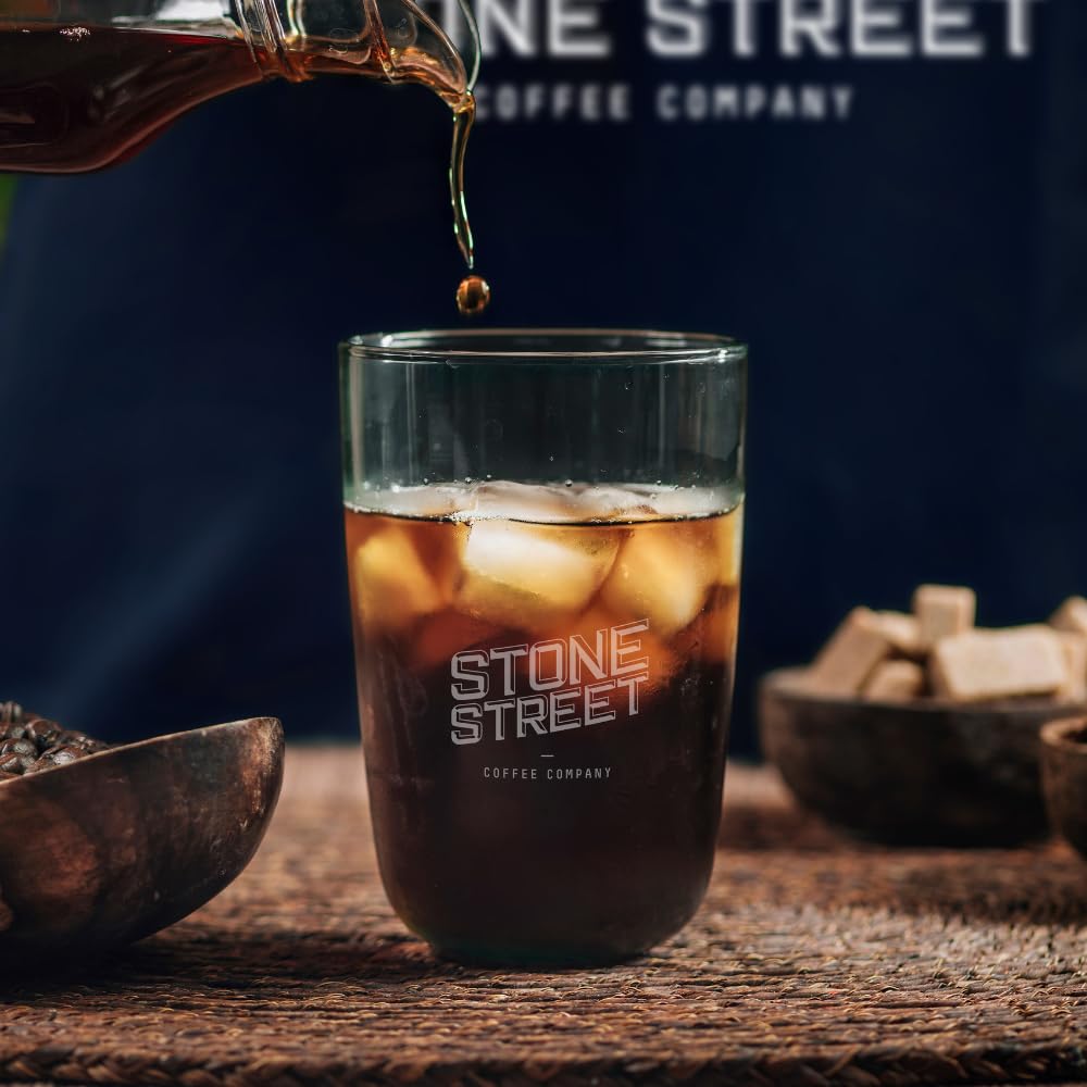Stone Street Cold Brew Coffee, High Caffeine ‘Boost Blend’ with Chocolate Mocha Flavor, Coarse Ground Flavored Coffee, Dark Roast, 1 LB