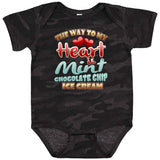 inktastic Mint Chocolate Chip Ice Cream Lover Baby Bodysuit 6 Months Storm Camo 30547