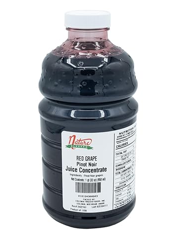 Nature Blessed 100% Pure Pinot Noir Red Grape Fruit Juice Concentrate - 1 Quart (1/32 fl oz bottle), Ideal for Home Vintners and Brewers, Wine