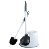 Bath Bliss 2 Pack 2-in-1 Bowl Brush & Plunger in White