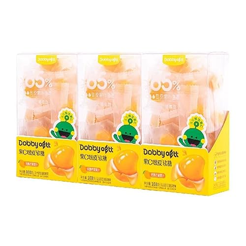 Fruit Juice Gummy Candy, Assorted Flavors, 103g, 3 Pack (Mango)