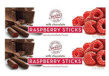 Sweet's Candy Milk Chocolate Raspberry Stick (2) and Happy Holidays Card (1) Bundle