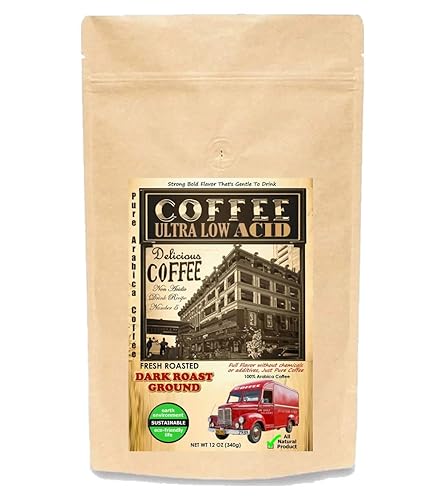 Old Chicago Ultra Low Acid Coffee Dark Roast Ground 12 Oz