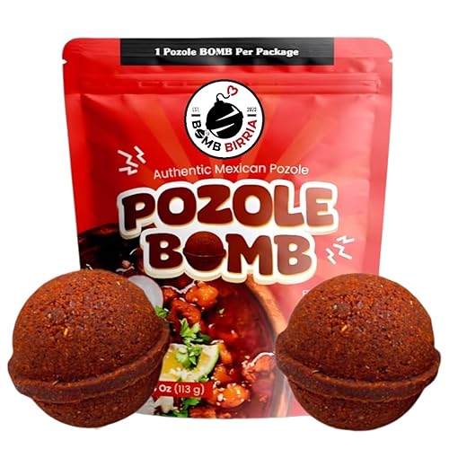 Bomb Birria Pozole Seasoning Bomb, Authentic Mexican Soup Seasoning, 2 Bombs Pack - Traditional Pozole Made with Real Chiles, Herbs & Spices with ZERO