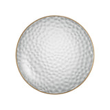 PLASTICPRO 30 Pack Hammered Plastic Plates Heavyweight Disposable Plastic Plates Elegant Clear Hammered Rim Platsic Party Dishes (Hamered Clear