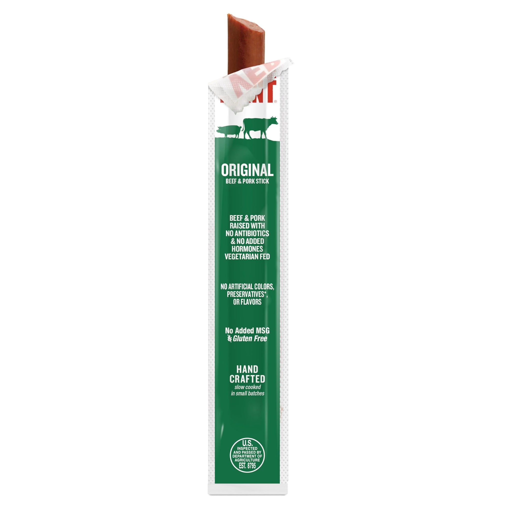 Snack Sticks by Vermont Smoke & Cure - Original Flavor - Beef & Pork - Healthy Meat Protein - 1oz Jerky Stick - 1 Count (Pack of 1)