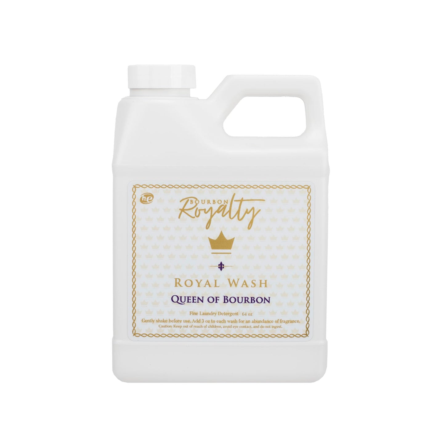 Bourbon Royalty Royal Wash 64 Ounce High Efficiency Scented Fragranced Liquid Laundry Detergent, Queen of Bourbon, White