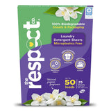 The Respect Co. Travel Laundry Detergent Sheets - Enzyme-Based Dissolvable Washing Machine Sheets - Phosphate & Plastic Free Laundry Detergent - Up