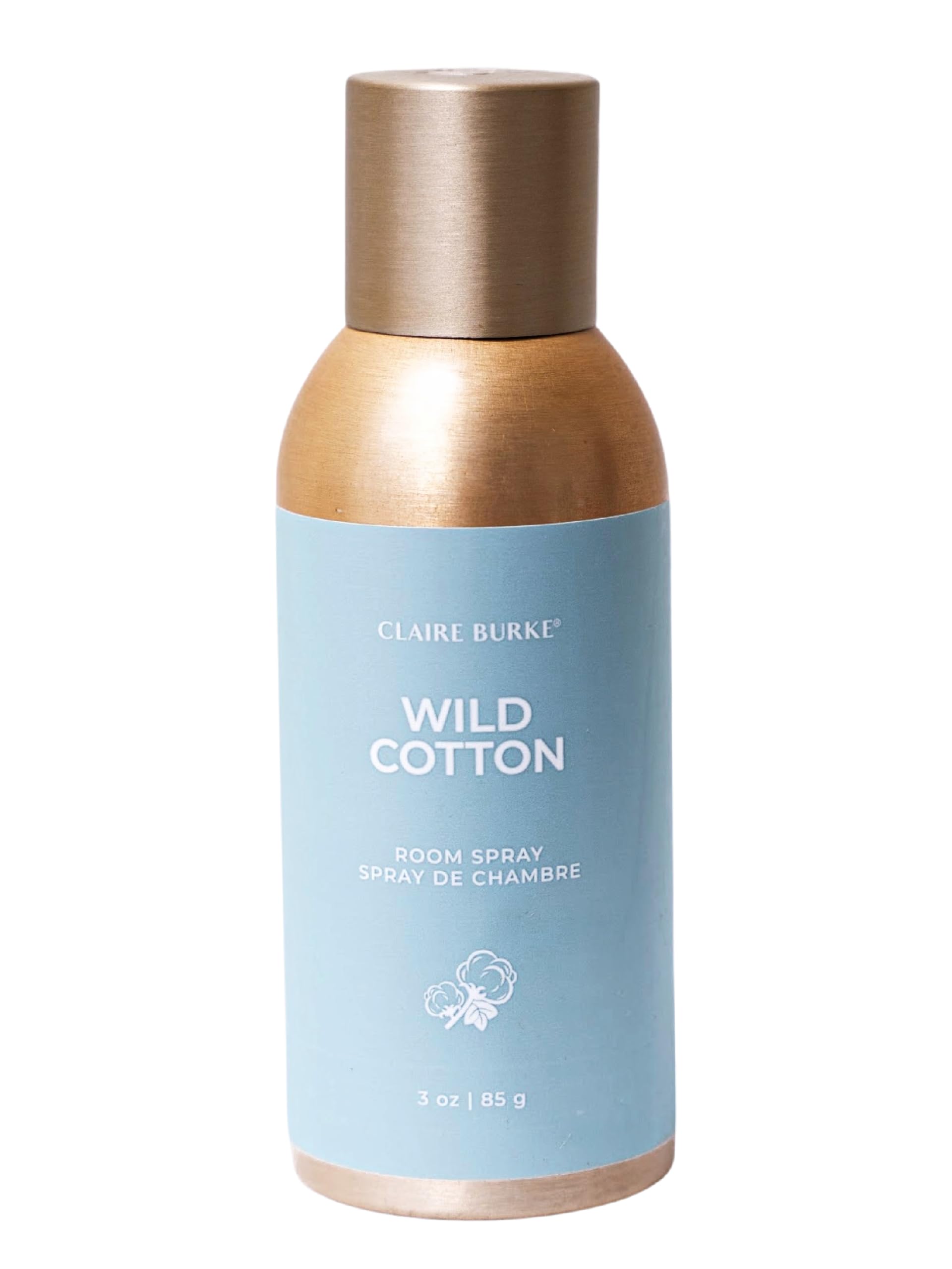 Claire Burke Wild Cotton Scent Room Spray, 3 oz - Fresh Home Fragrance & Air Freshener, Natural Scent Home Fragrance, Long Lasting Natural Air