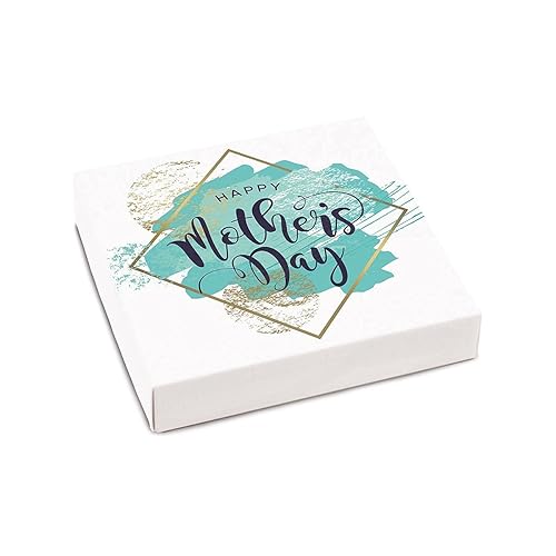 Sugar Free Happy Mother's Day Assorted Chocolate Candy Blue Gift Box by Diabetic Candy & diabetic friendly Mothers Day Gift