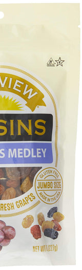 Medley Raisins, Jumbo Seedless 6 Pouches - 8oz