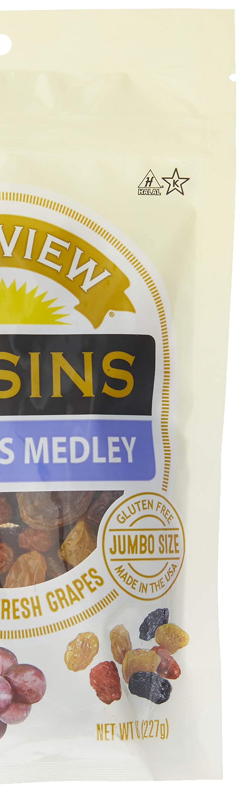 Medley Raisins, Jumbo Seedless 6 Pouches - 8oz