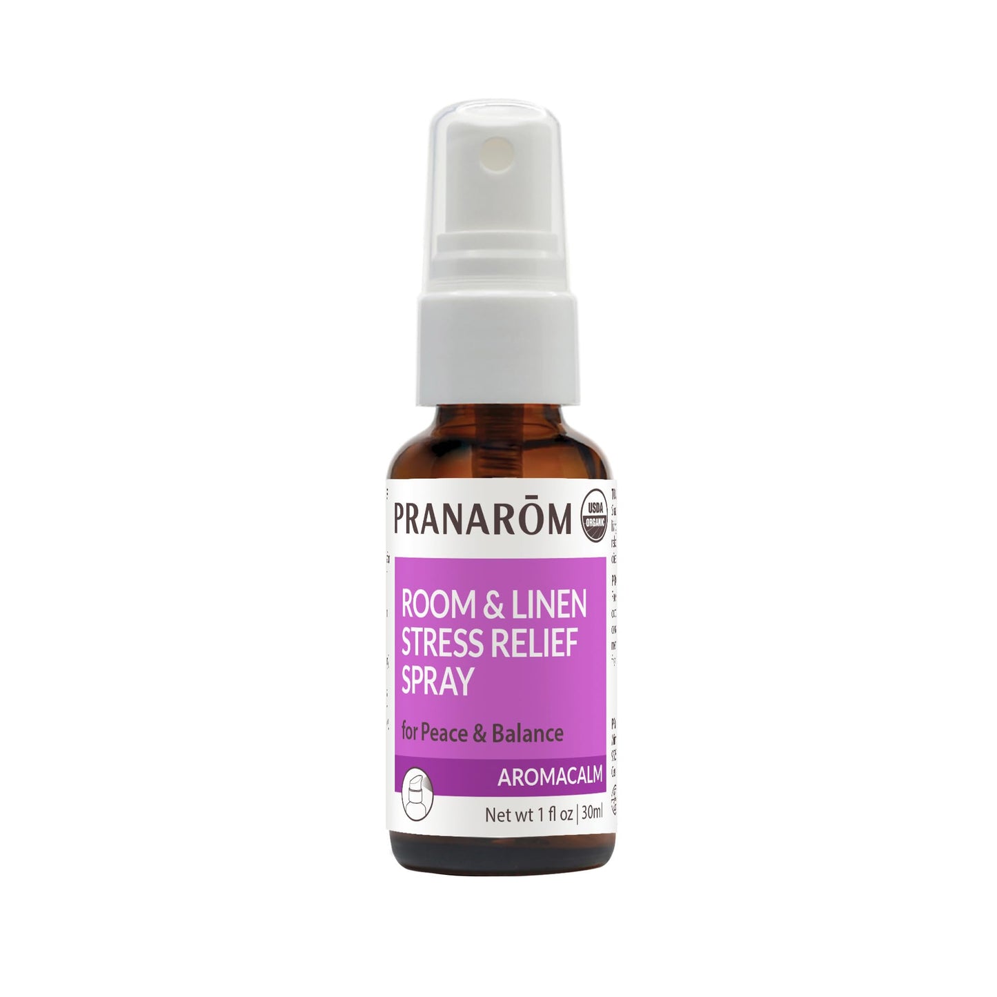 Pranarom - Aromacalm Room & Linen Stress Relief Spray (1oz / 30ml) - Orange, Bergamot, Lavender, Ylang Ylang - Essential Oil for Relaxation and Air
