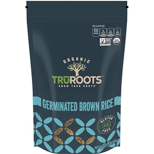 Truroots Organic Germinated Brown Rice, 14 Ounce (Pack of 3)