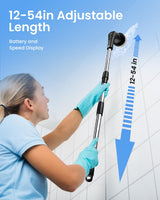 Leebein Electric Spin Scrubber, Cordless Cleaning Brush with 8 Replaceable Brush Heads, Tub and Floor Tile Power Scrubber Dual Speed with Adjustable