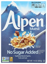 Alpen Muesli Cereal No Sugar Added, 3 Pack of 14 Ounce Boxes