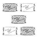 60th Anniversary Miniatures Candy Bar Wrapper, (Set of 60) Mini Chocolate Bar Stickers; Silver and White, Candy Not Included. Made in USA