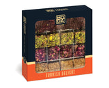 Harem Love Series Mixed Turkish Delight - 16 pcs, 16 oz (454g) Gourmet Turkish Delights Candy Assortment (Lokum) - Pistachio, Fruit & Double Layer