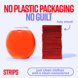STRIPS Laundry Detergent Sheets Fresh Linen Travel Pack (3ct, 6 loads) Eco Liquidless Soap, Travel-Friendly, Dissolves in Hot & Cold, Hypoallergenic