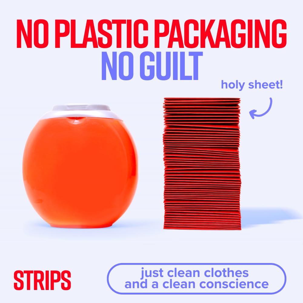 STRIPS Laundry Detergent Sheets Fresh Linen Travel Pack (3ct, 6 loads) Eco Liquidless Soap, Travel-Friendly, Dissolves in Hot & Cold, Hypoallergenic