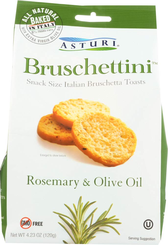 Asturi Rosemary & Olive Oil Bruschettini (Pack of 4 bags) by Asturi