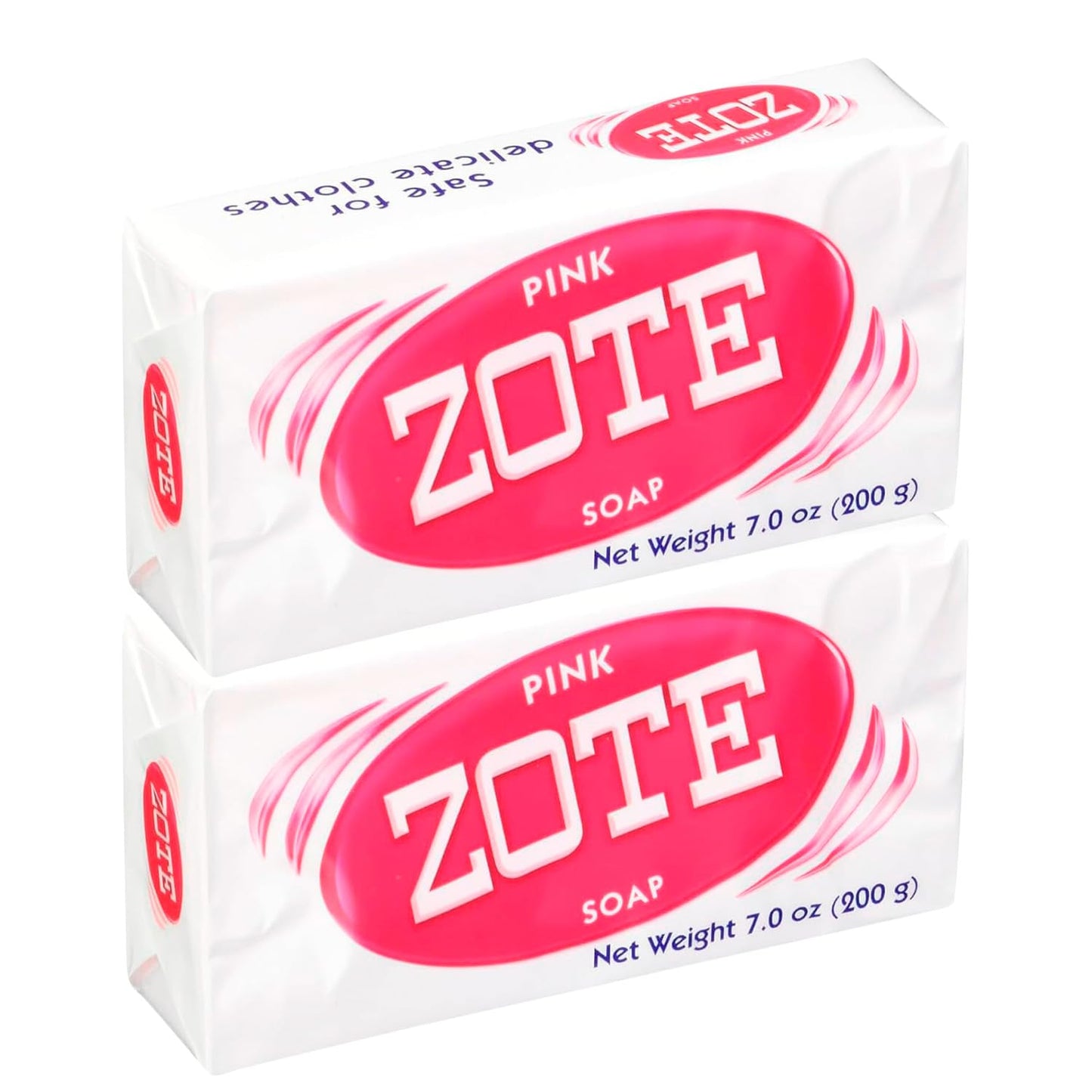 Zote Laundry Soap Pink Bar, Stain Remover Laundry Detergent for Clothes, Light & Fresh Scent, (2 Pack) 400 grams by 4K Logistics